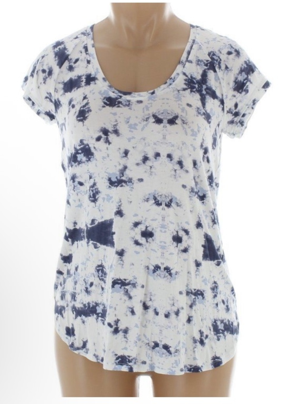 H By Bordeaux White & Blue Tie Dye Shirt – Size Large (NWT)